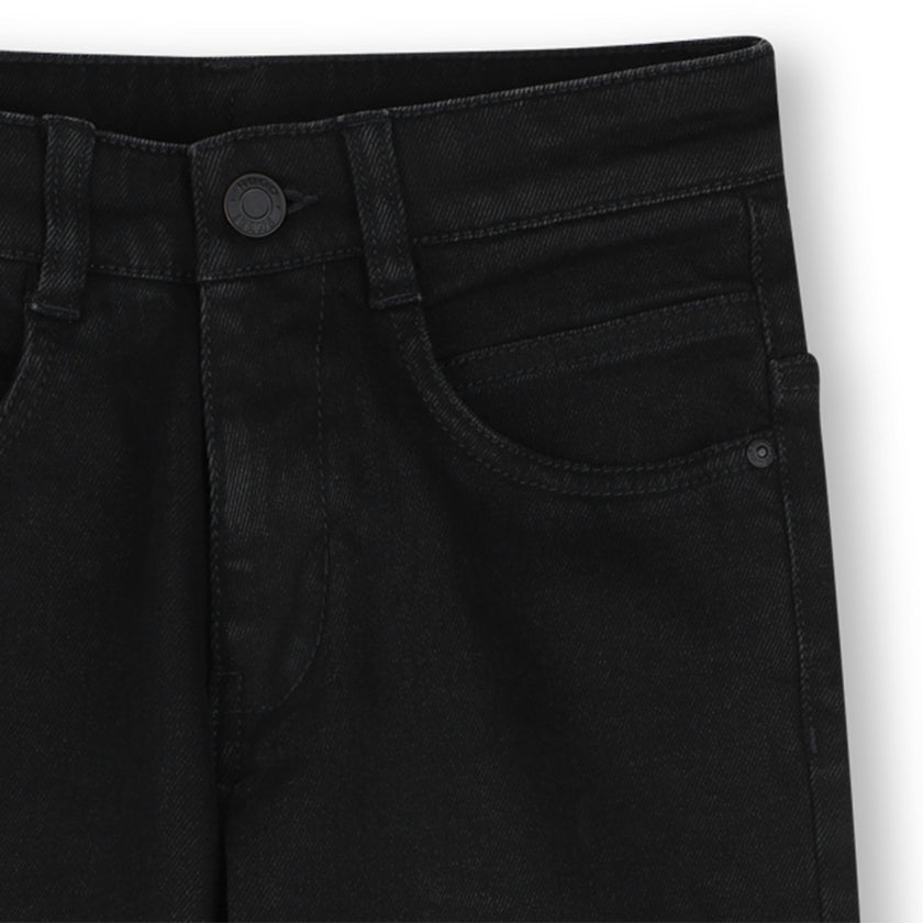 Black Faded Denim Pants