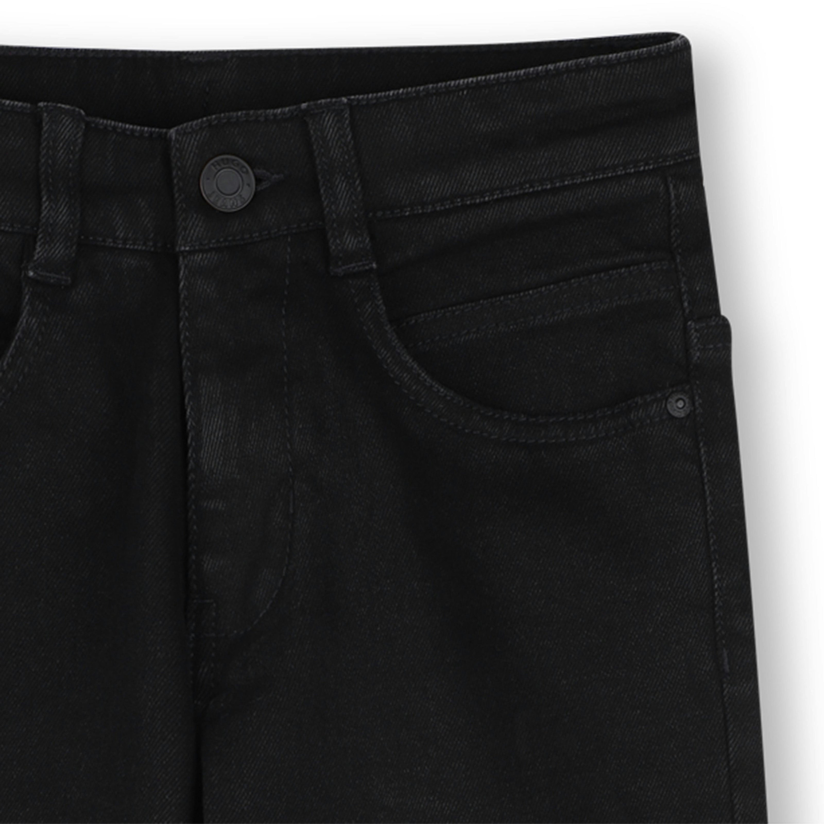 Black Faded Denim Pants