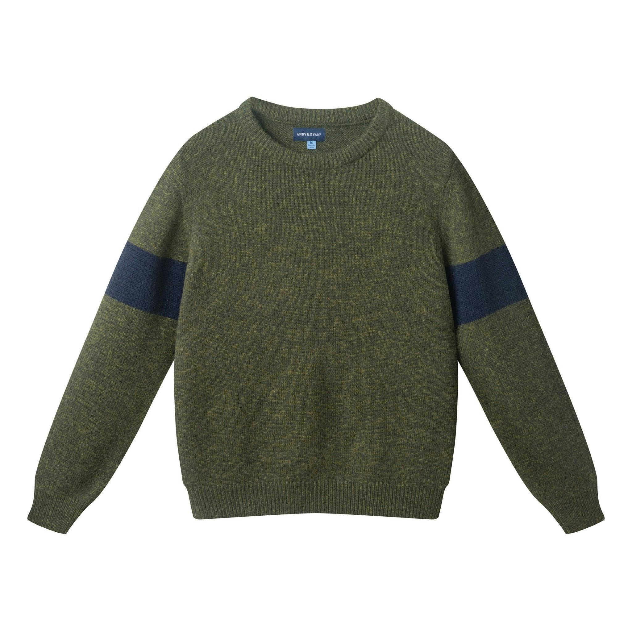 Big Kid (8-18) Marled Crewneck Sweater | Green