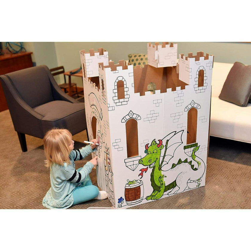 Cardboard Coloring Playhouse Fairy Tale Castle