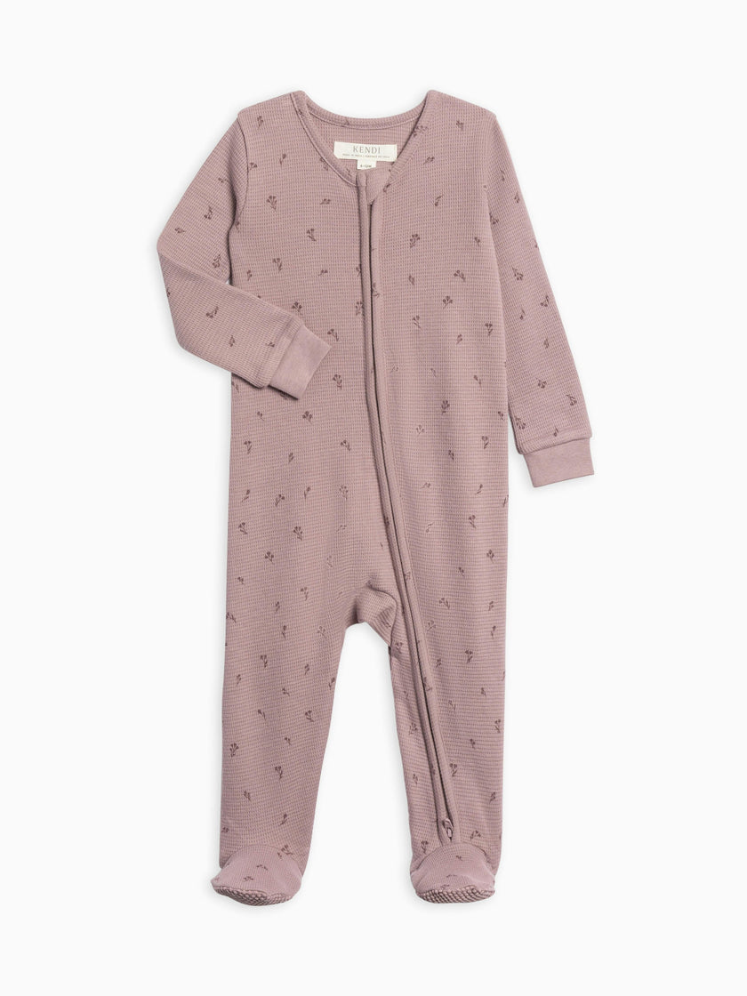 Lane Waffle Knit Zipper Sleeper