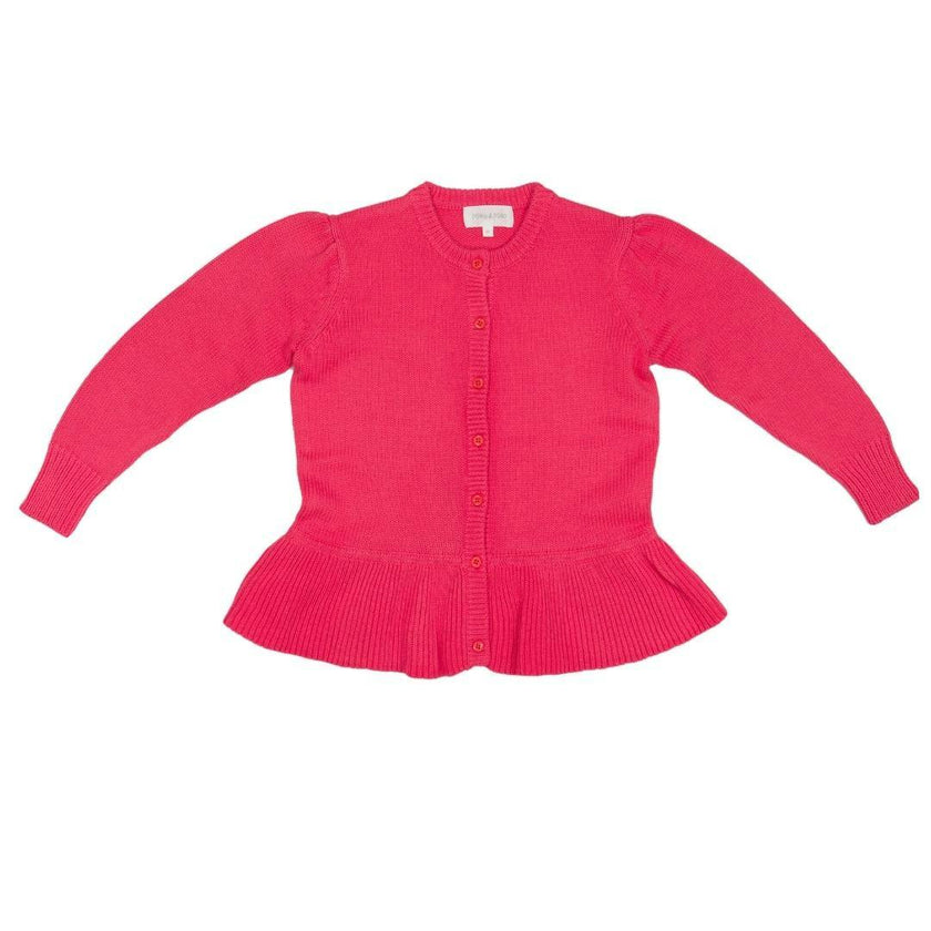Ruffled Hem Jacket | Raspberry
