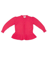 Ruffled Hem Jacket | Raspberry