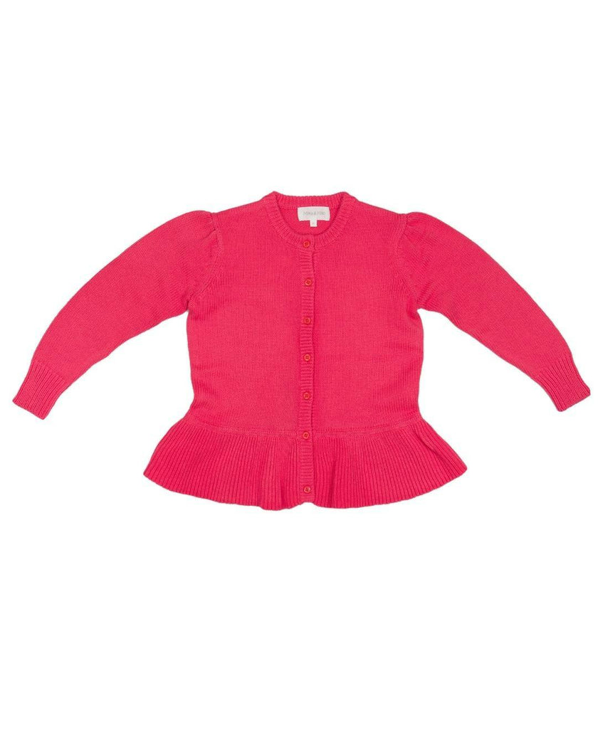 Ruffled Hem Jacket | Raspberry