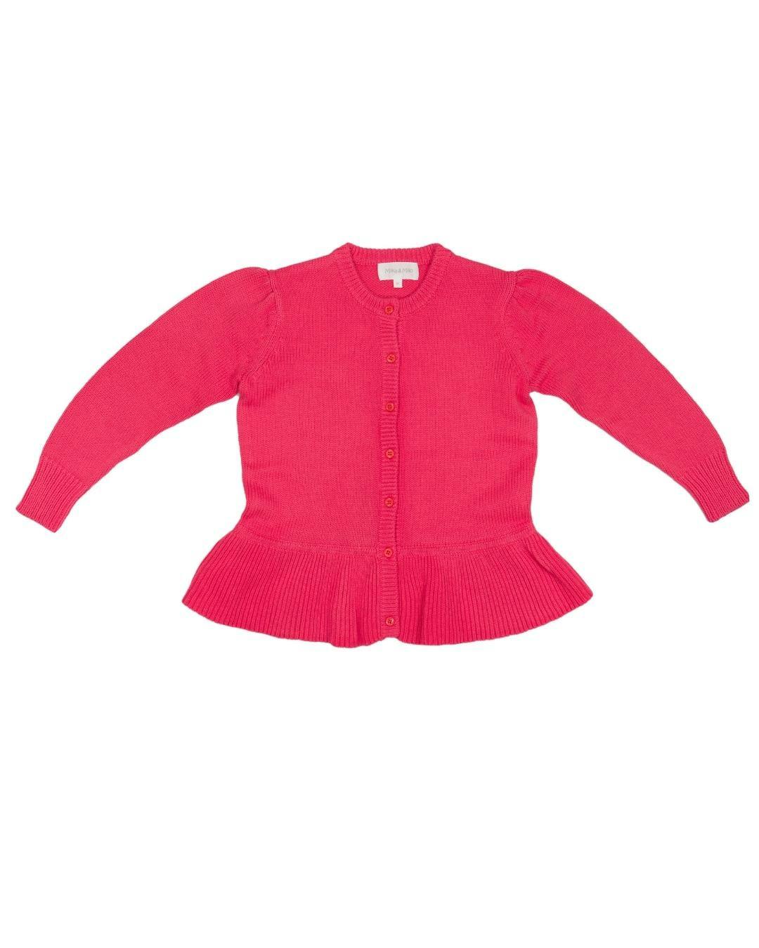 Ruffled Hem Jacket | Raspberry
