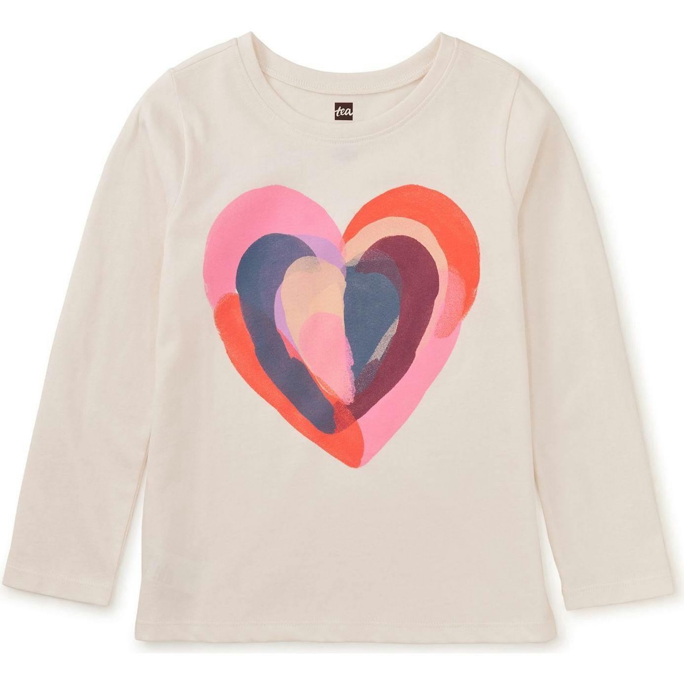 Painted Heart Graphic Tee, White