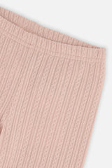 Jacquard Leggings Pale Dusty Pink