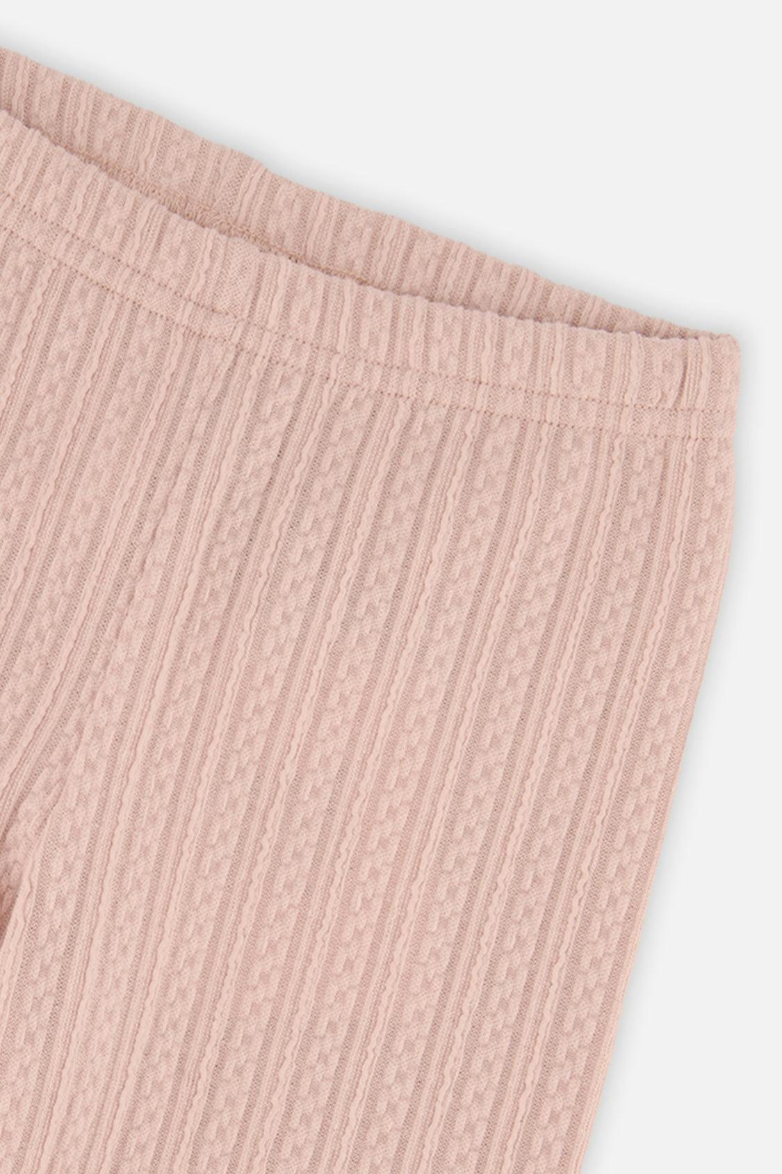 Jacquard Leggings Pale Dusty Pink