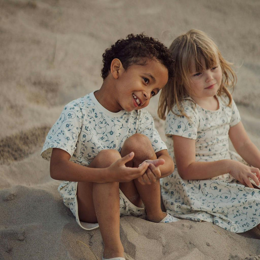 Retro Shorts | Organic Cotton Terry - Scandi Floral