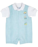 Linen Look Shortall With Trains
