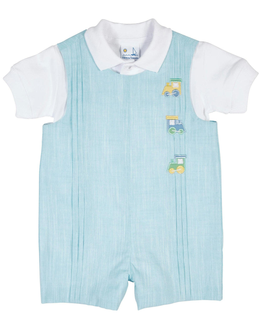 Linen Look Shortall With Trains