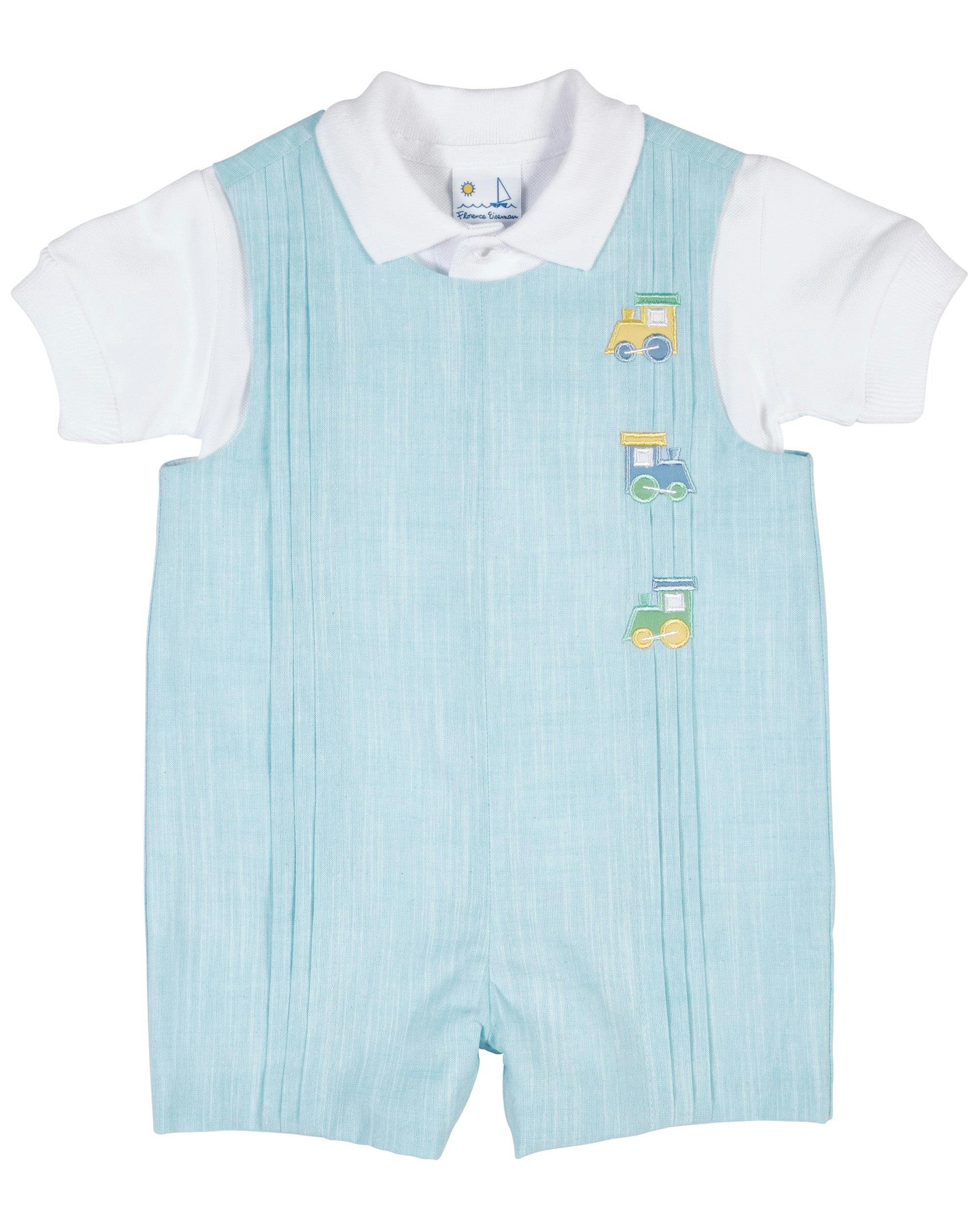 Linen Look Shortall With Trains
