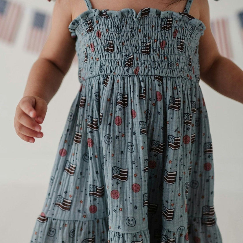 Tiered Mini Dress Retro America