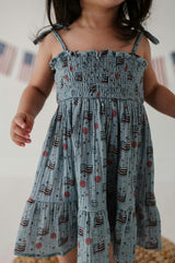 Tiered Mini Dress Retro America