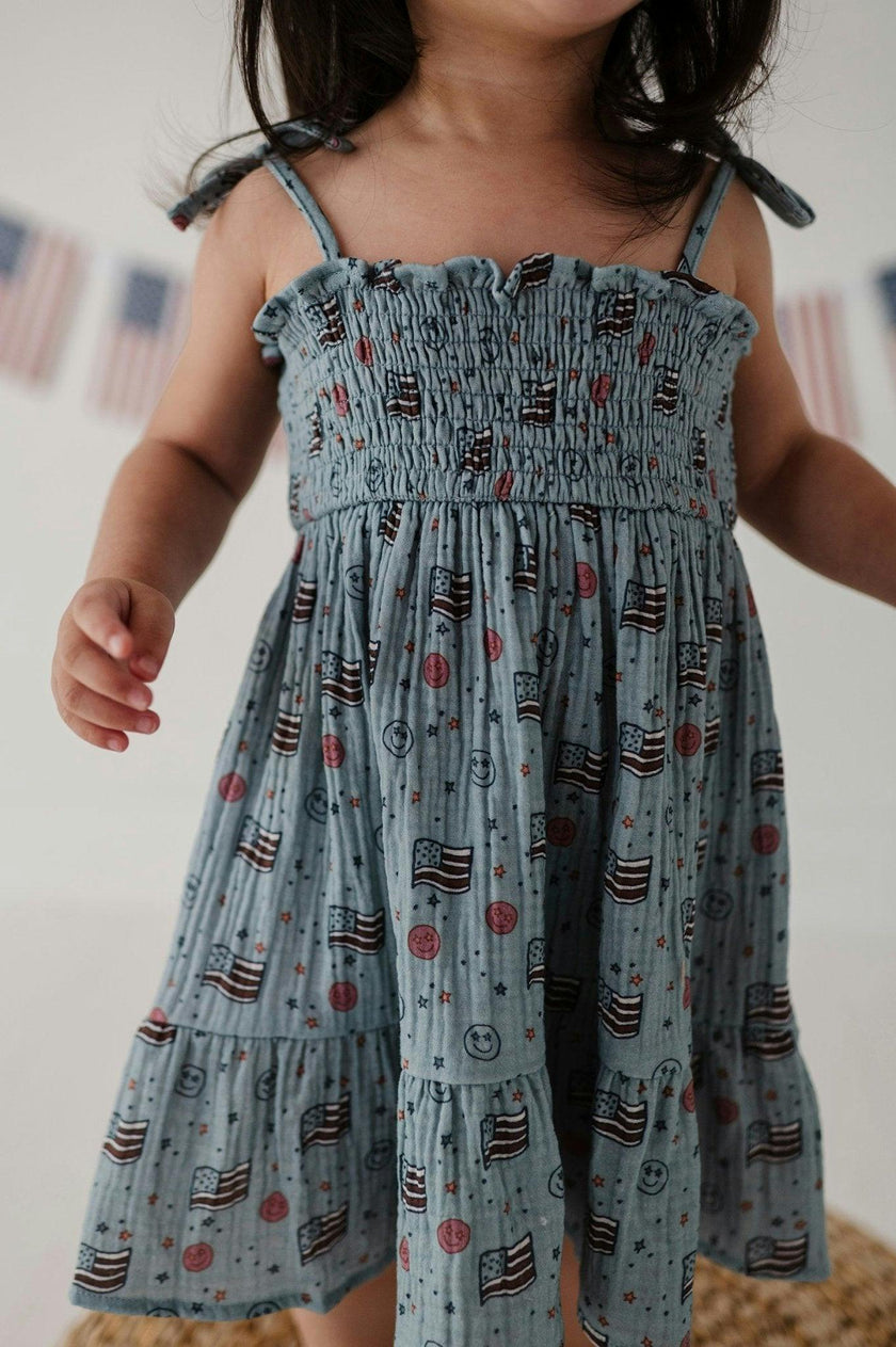 Tiered Mini Dress Retro America