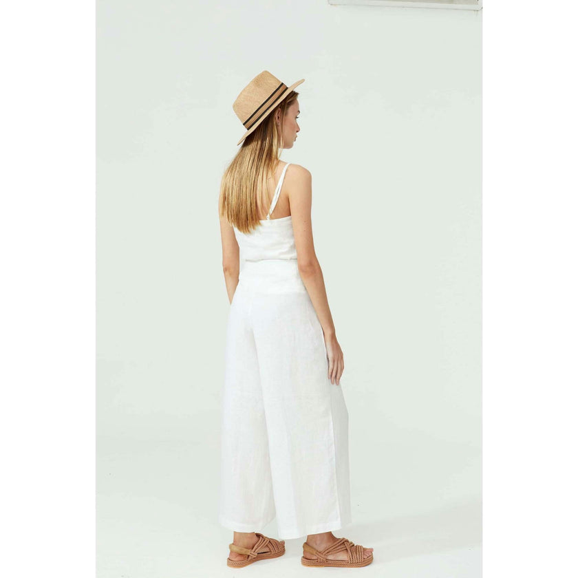 Culotte Linen Pants - Natural