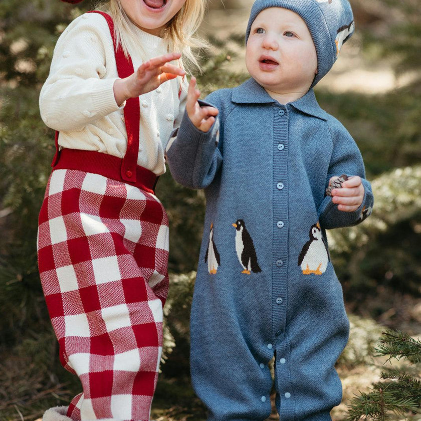 Family Knitted Collar Jumpsuit