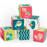 Feel to Learn: Soft Rattle Stacking Cubes 6 Piece Set