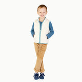 Boys' Sherpa Vest with Blue Dino