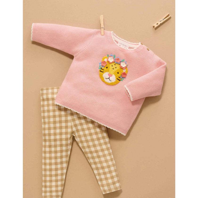 Embroidered Frida Jumper Guava Melange