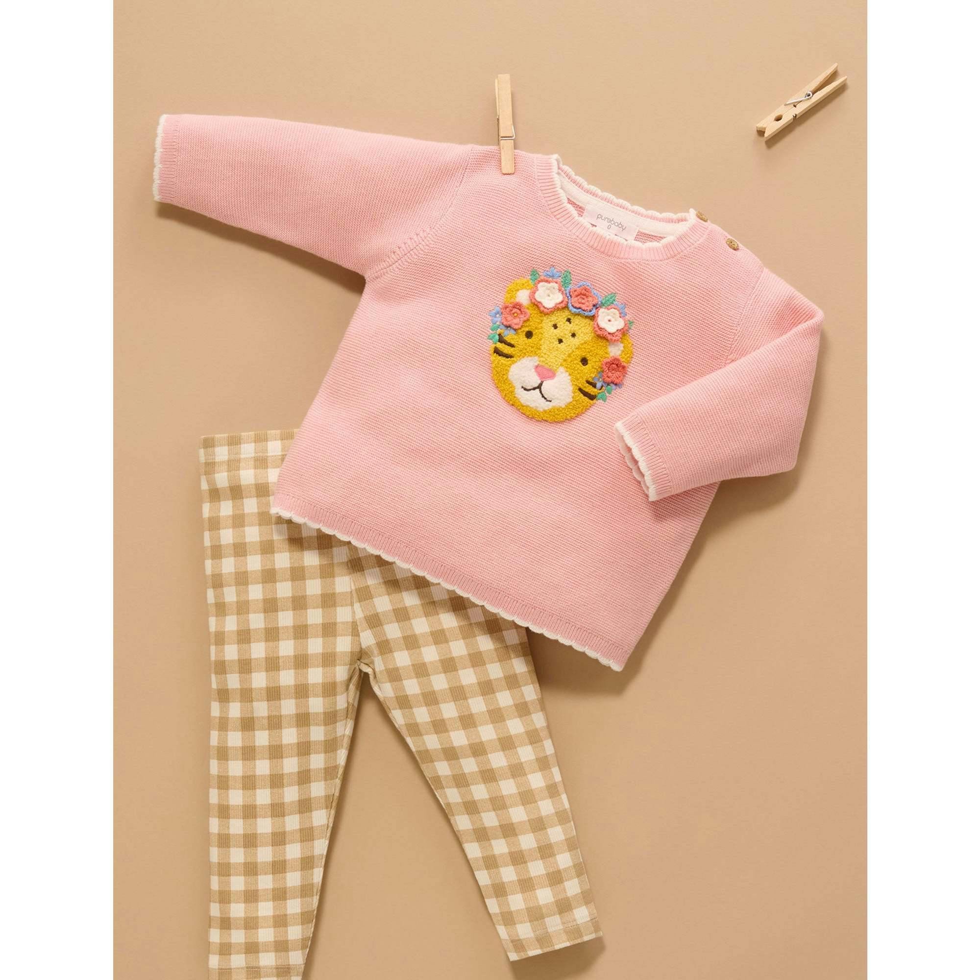 Embroidered Frida Jumper Guava Melange