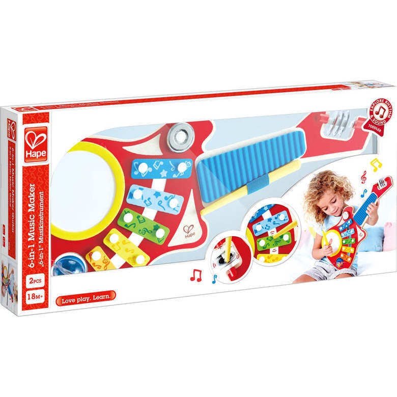 Hape: 6-In-1 Music Maker&nbsp;- Rainbow Colors
