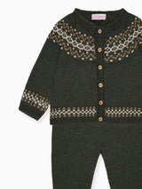 Olive Ramiro Merino Fair Isle Baby Knitted Set