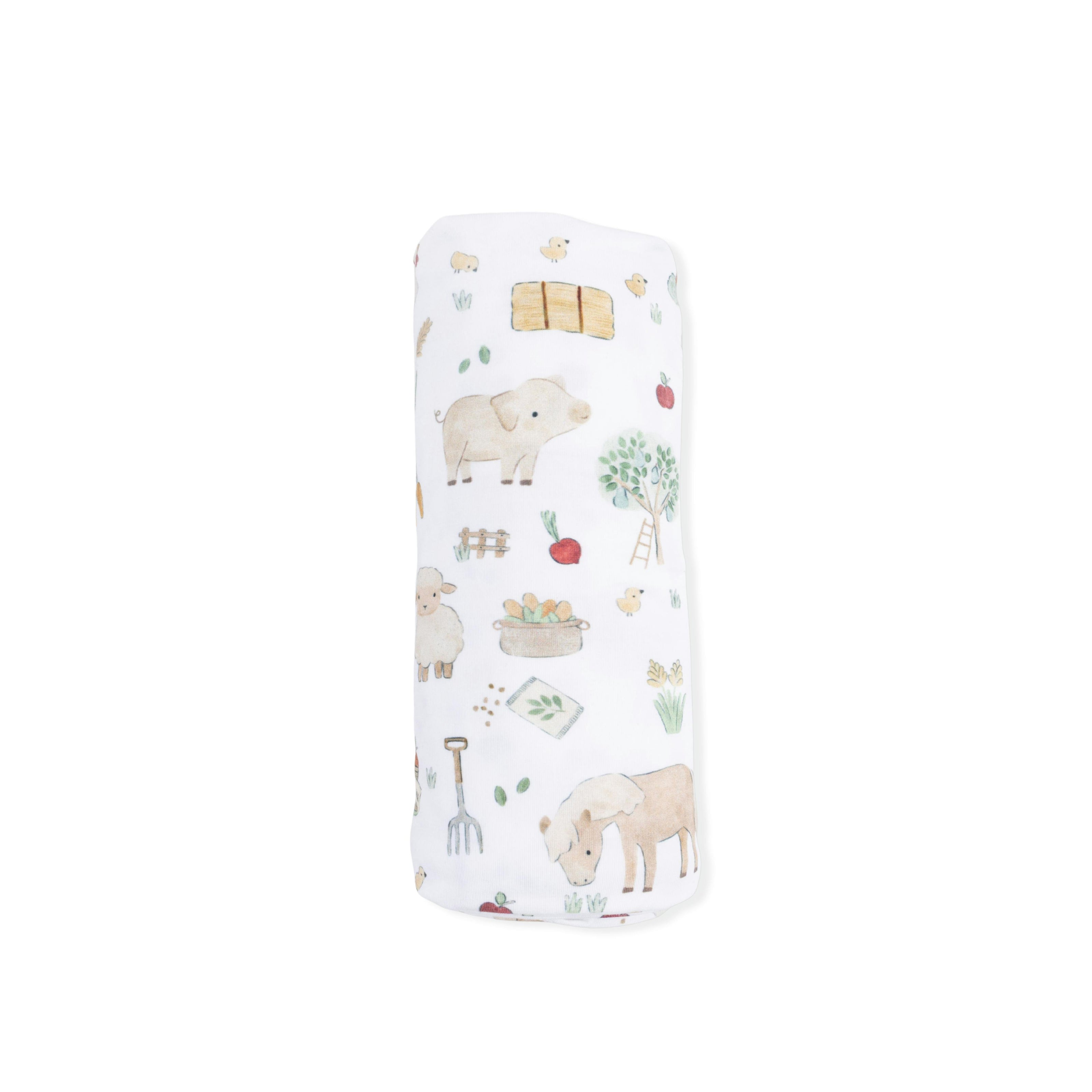 Cute Farm Animals Uni - Swaddle Blanket