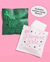 Pink + Green Glitter Bombs - 4 cotton candy glitter bombs