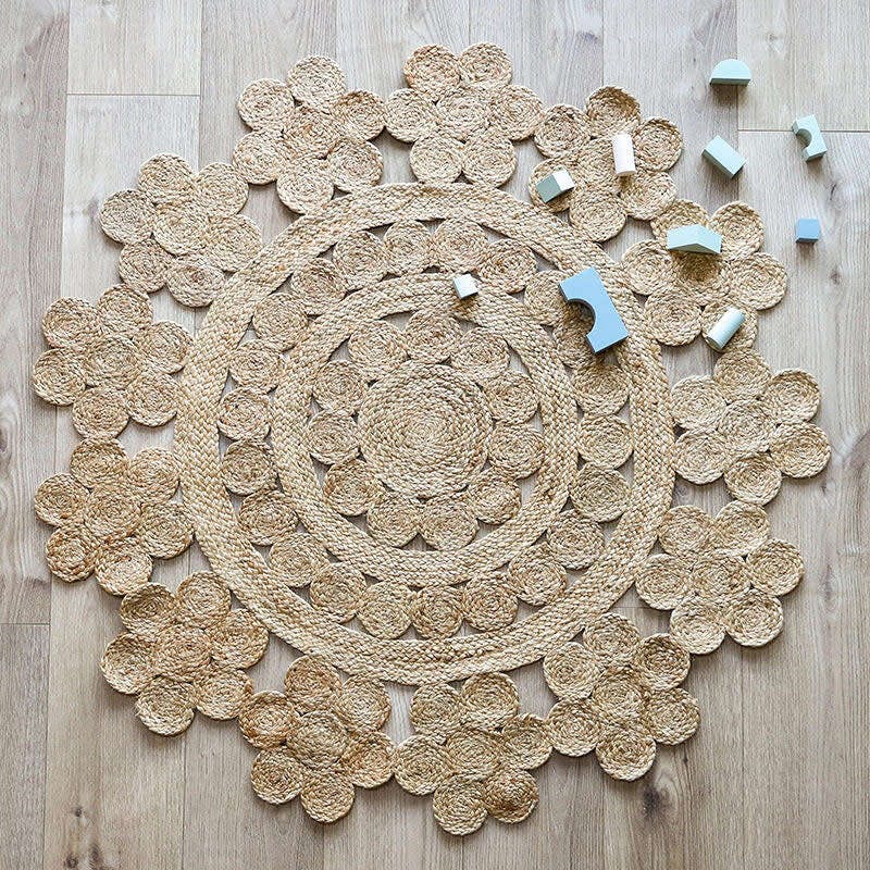 Moora Hand-Braided Jute Openwork Round Rug