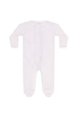 Pink Classic Stripes Zipper Footie