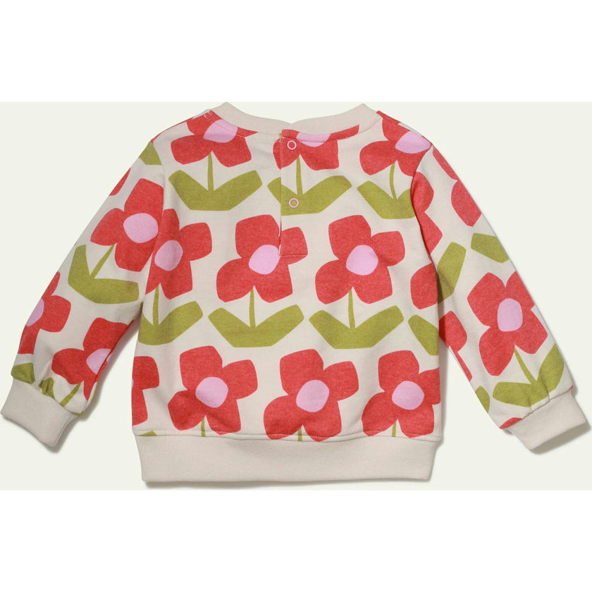 Recycled Cotton Flower Baby Sweatshirt