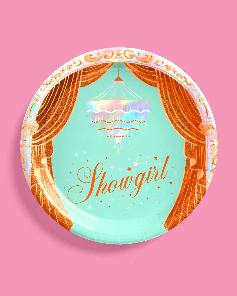 Life Of A Showgirl Plates - 24 paper plates