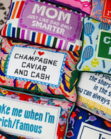 Mom Rules Needlepoint Pillow