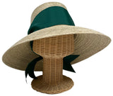 Wildflower Sun Hat - Masters Green Wide & Short Grosgrain Ribbon