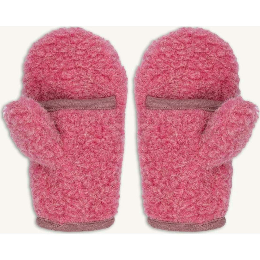 children's merino mittens - dusty pink 6y+