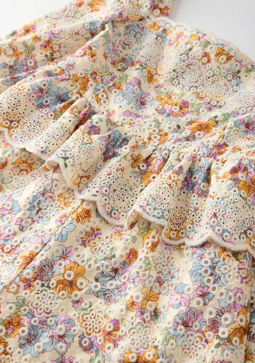 Posie Cotton Embroidered Romper