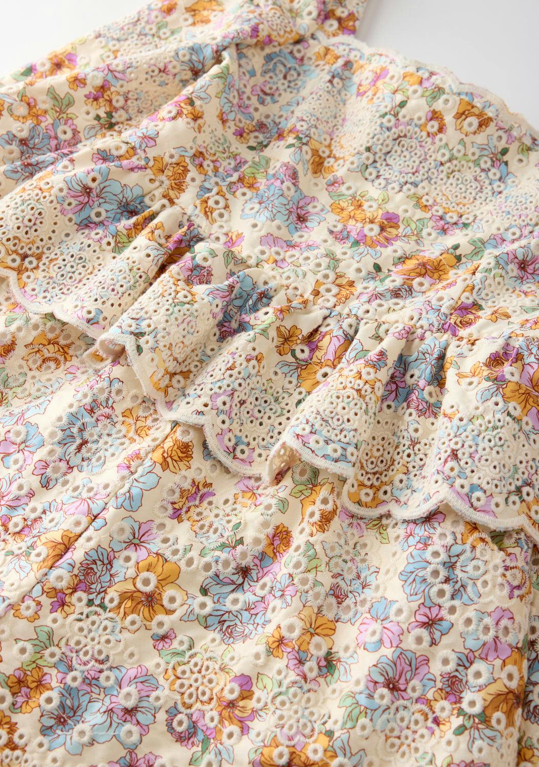 Posie Cotton Embroidered Romper