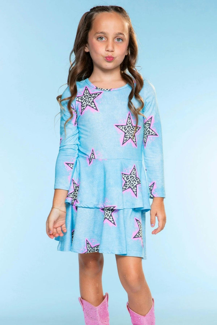 Simply Soft Long Sleeve Ruffle Skirt Dress