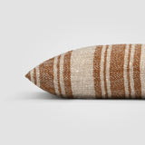 Desert Rust Stripe Orange & Ivory Lumbar Pillow