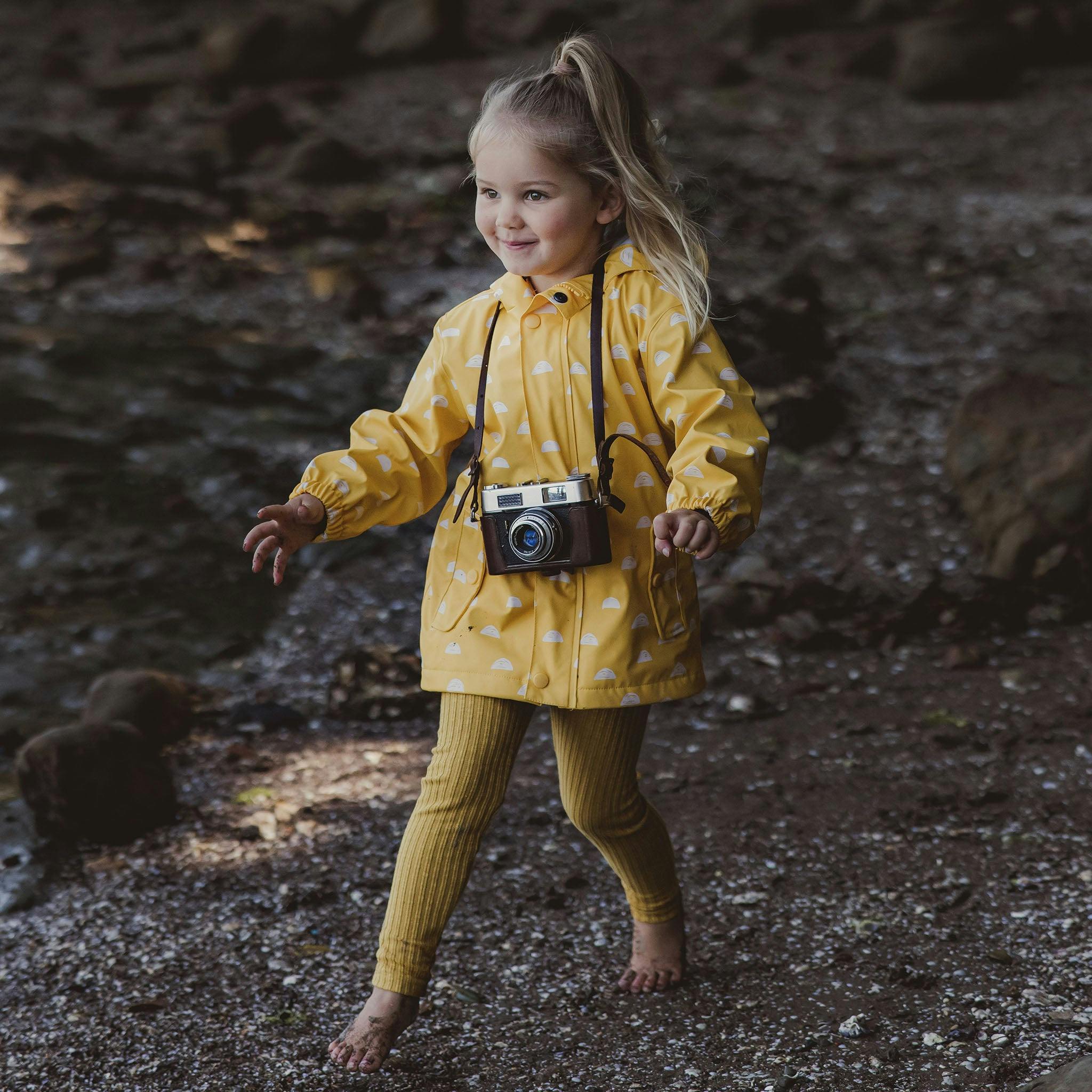 Recycled Waterproof Raincoat, Yellow