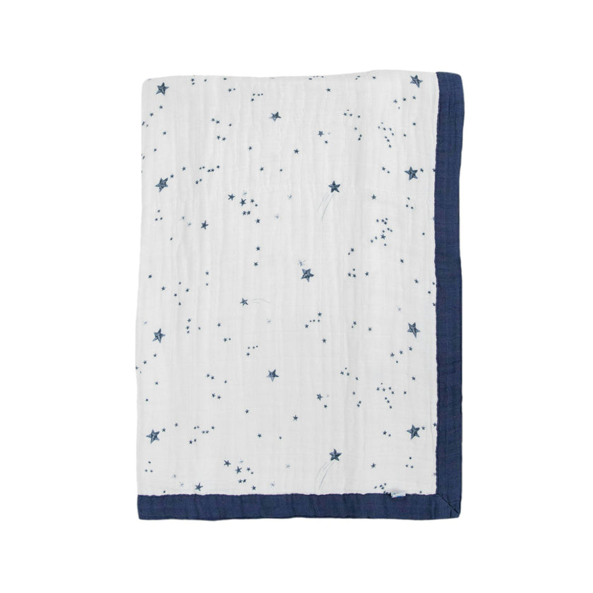 Cotton Muslin Baby Quilt - Shooting Stars