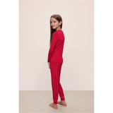 Kids TENCEL™ Modal Unisex Long PJ Set, Red