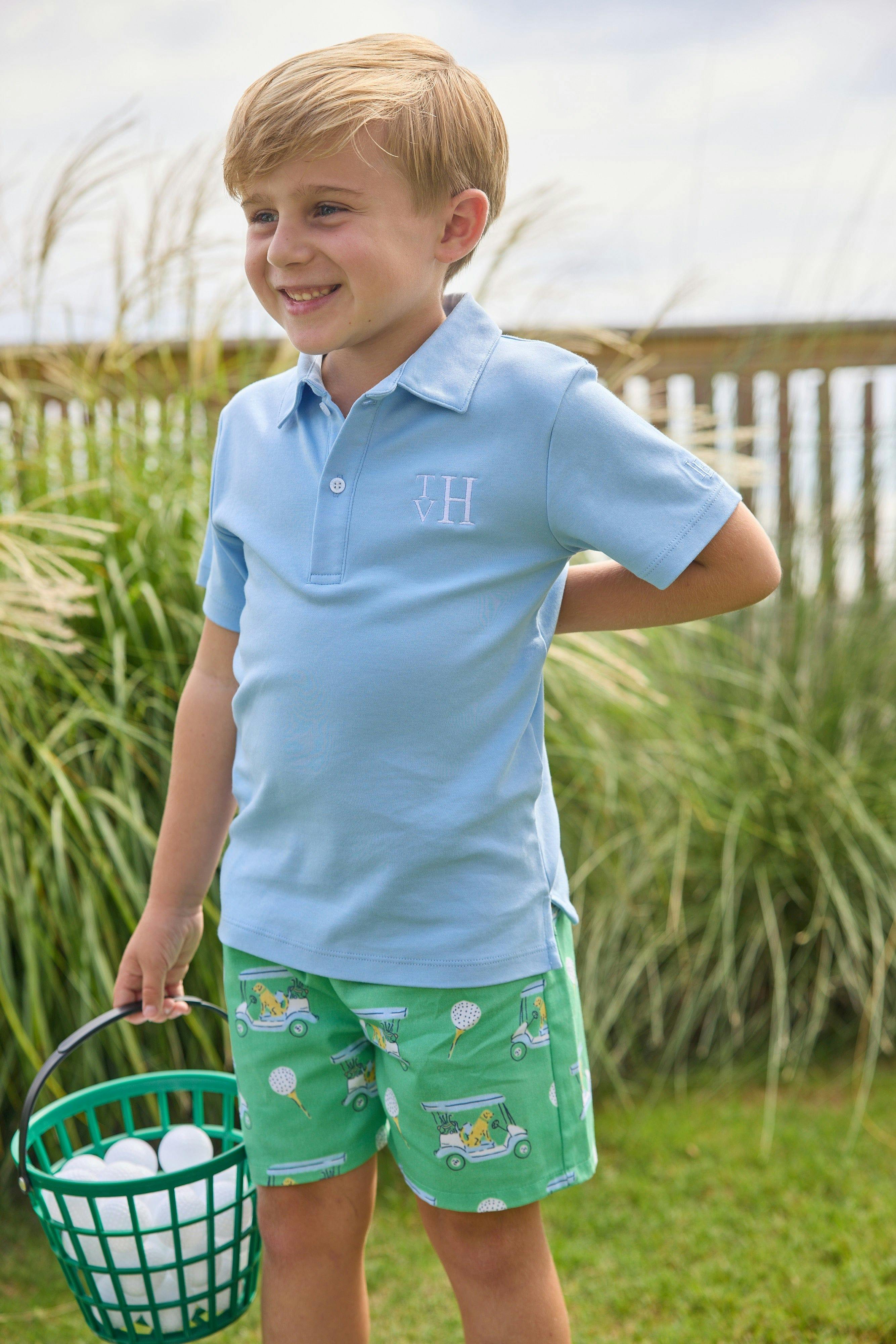 Short Sleeve Polo - Light Blue
