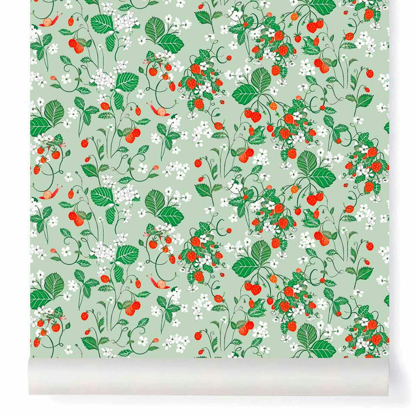 Wallpaper STRAWBERRY FIELDS FOREVER color Amande