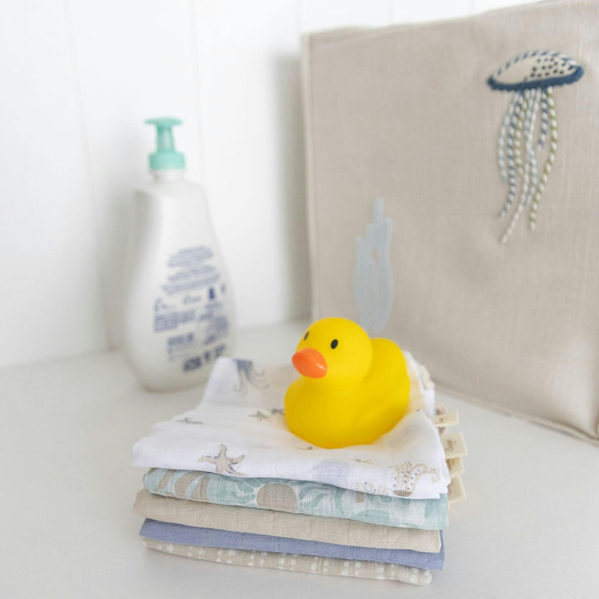 Cove -pc. Cotton Baby Washcloth Set (Sea Life)