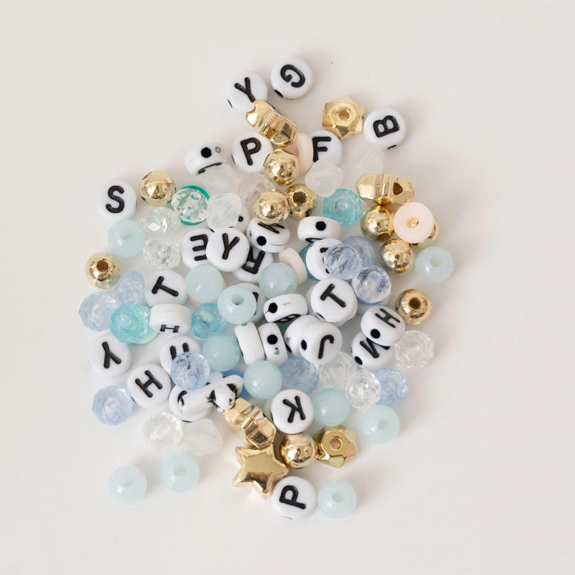 Catch Alphabet Bead Jar with Fish Charm