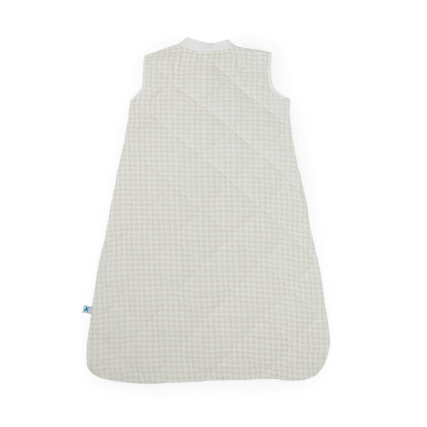 Cotton Muslin Quilted Sleep Bag - Tan Gingham