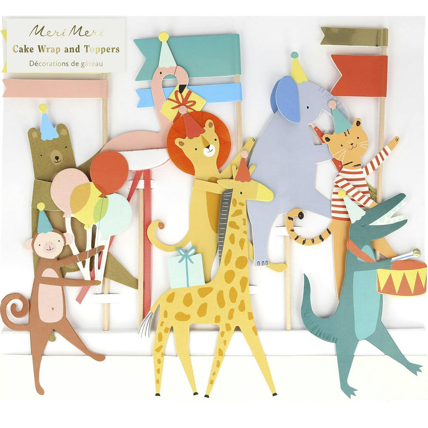Animal Parade Cake Wrap & Toppers