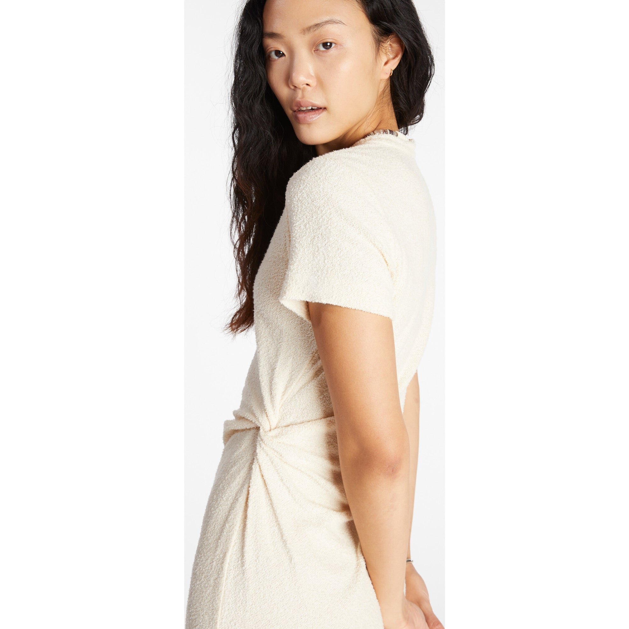 Women's Short Sleeve Aurora Dress, Cream